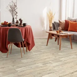 Décoweb Sol Vinyle - Imitation parquet bois peint vieilli - Rouleau de 4m x 6m- Lino Sol Vinyle Pvc