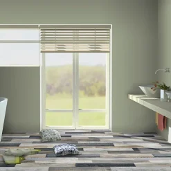 Décoweb Sol Vinyle - Imitation parquet irisé foncé - Rouleau de 4m x 3m- Lino Sol Vinyle Pvc