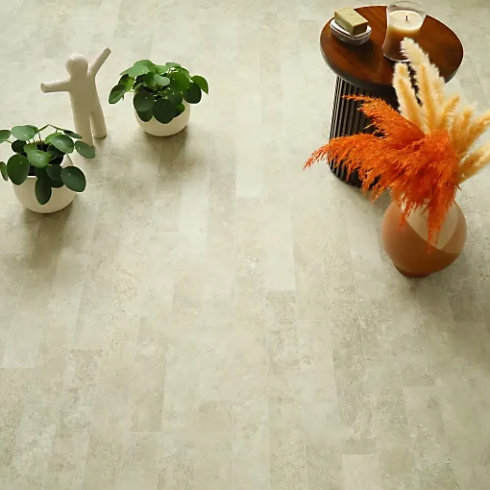 Décoweb Lino Sol Vinyle Pvc<Sol vinyle aspect Travertin contemporain Naturel - Rouleau de 2m x 2m