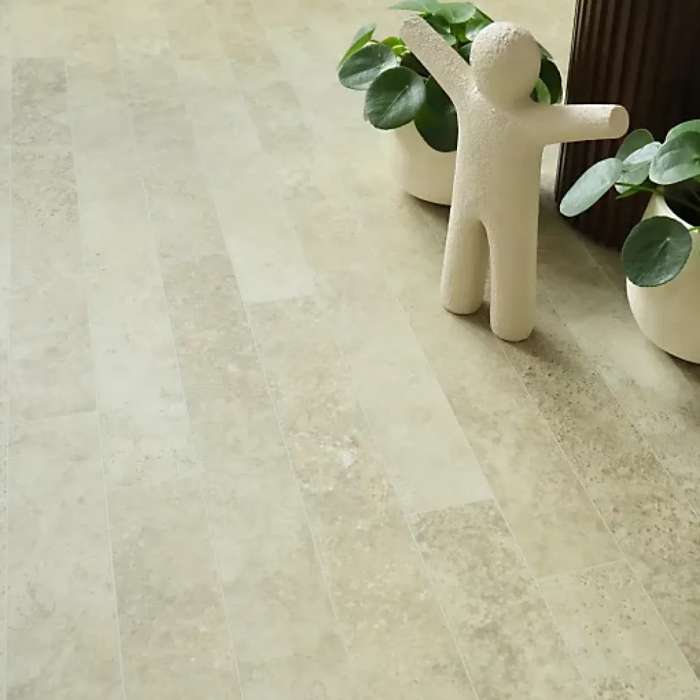 Décoweb Lino Sol Vinyle Pvc<Sol vinyle aspect Travertin contemporain Naturel - Rouleau de 2m x 2m