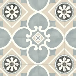 Décoweb Lino Sol Vinyle Pvc<Sol Vinyle Carreaux de ciment Florence Beige - Rouleau de 2m x 2m