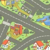 Décoweb Sol Vinyle Circuit voiture pour enfants City - Rouleau de 2m x 2m- Lino Sol Vinyle Pvc