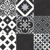 Décoweb Sol Vinyle effet Carreaux noir et blanc - Rouleau de 2m x 5m- Lino Sol Vinyle Pvc