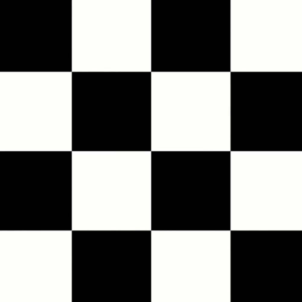 Décoweb Sol vinyle effet damier noir & blanc - Rouleau de 2m x 3m- Lino Sol Vinyle Pvc