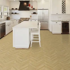 Décoweb Sol Vinyle effet Parquet chevron Chêne naturel - Rouleau de 2m x 5m- Lino Sol Vinyle Pvc