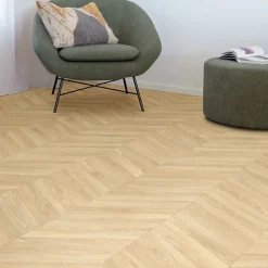 Décoweb Lino Sol Vinyle Pvc<Sol Vinyle effet Parquet chevron Chêne naturel - Rouleau de 4m x 5m