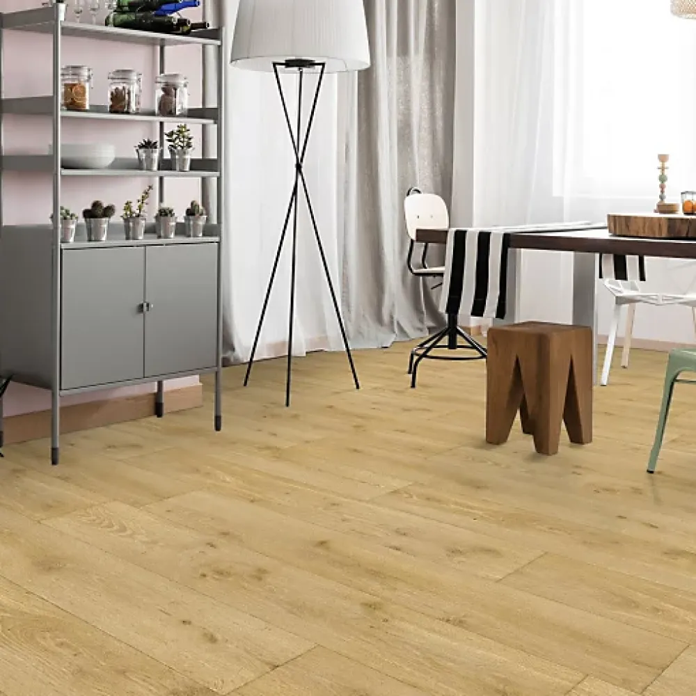 Décoweb Sol vinyle effet parquet brillant bois naturel - Rouleau de 3m x 5m- Lino Sol Vinyle Pvc