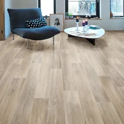 Décoweb Sol vinyle effet parquet chêne scandinave blond - Rouleau de 4m x 6m- Lino Sol Vinyle Pvc