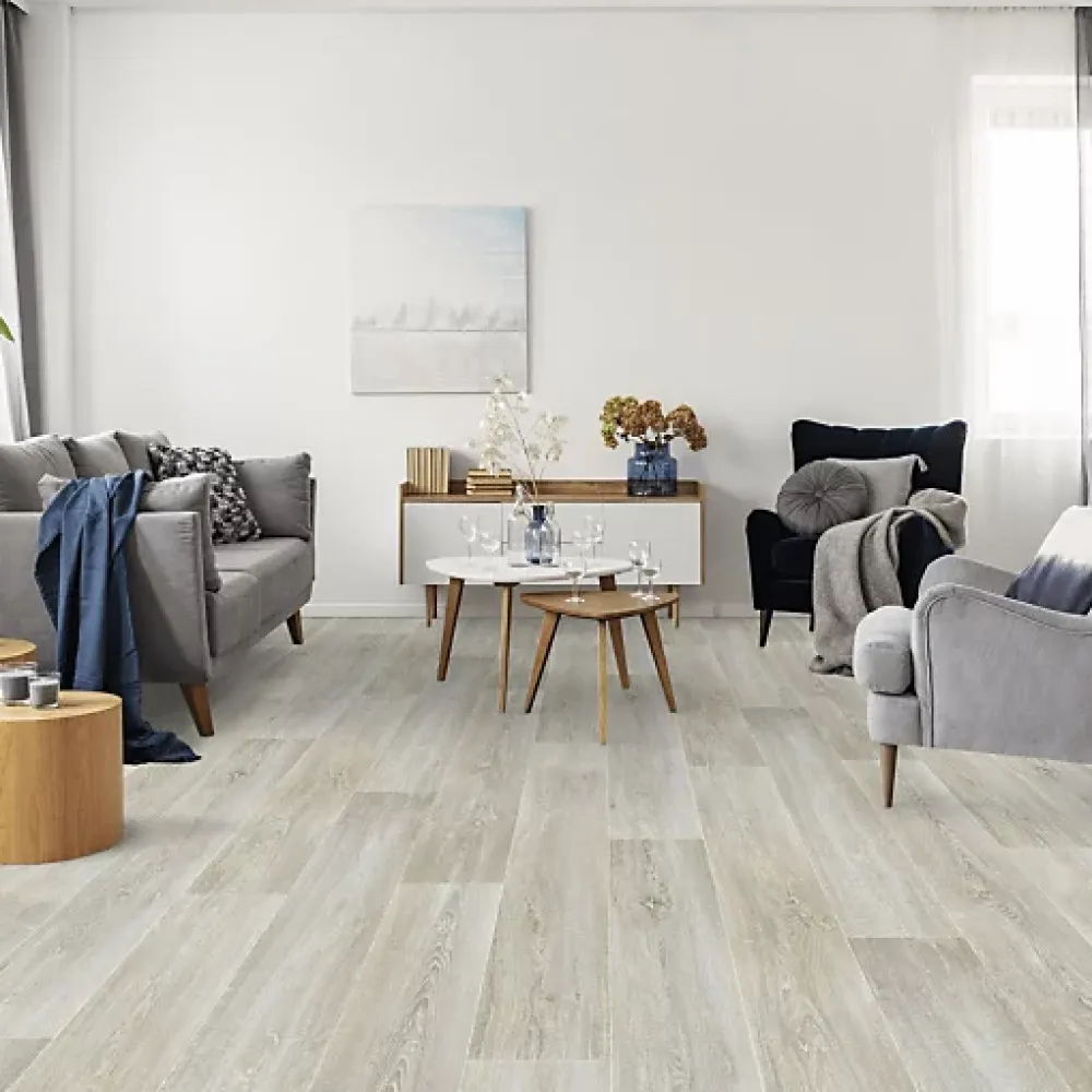 Décoweb Lino Sol Vinyle Pvc<Sol vinyle effet parquet chêne scandinave blanchi - Rouleau de 3m x 4m