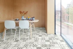 Unilin Lino Sol Vinyle Pvc<Sol vinyle rouleau Genova effet carreaux de ciment gris L.2m IVC