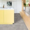 Beauflor Lino Sol Vinyle Pvc<Sol vinyle rouleau Silvertex Rhodes effet carrelage gris médium L.4m