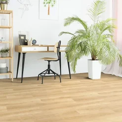 Décoweb Sol Vinyle Textile - Imitation parquet naturel - Rouleau de 2m x 9m- Lino Sol Vinyle Pvc