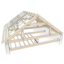 Solivette traitée 200 x 38 mm L.4 m classe 2- Bois De Charpente