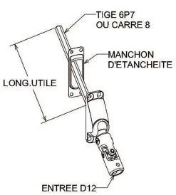 Zurfluh-Feller SORTIE DE CAISSON ENTREE FEMELLE DIAMETRE 12 SORTIE 6P7 LG315 EMBASE ETROITE BLANCHE- Volet Roulant