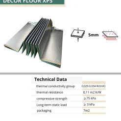 Ikhemalarka Sous-Couche Parquet Et Stratifié|Sous-Couche Sol Pvc<Sous-couche sol XPS 5 mm avec film PET 7m2 isolation phonique thermique et anti-choc pour parquet et moquette