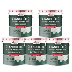 Arcane Industries SPEC Étanchéité sous carrelage douche et salle de bain ARCASPEC - Offre Spéciale : 5 x 15 Kg -- Ragréage Et Primaire Pour Carrelage
