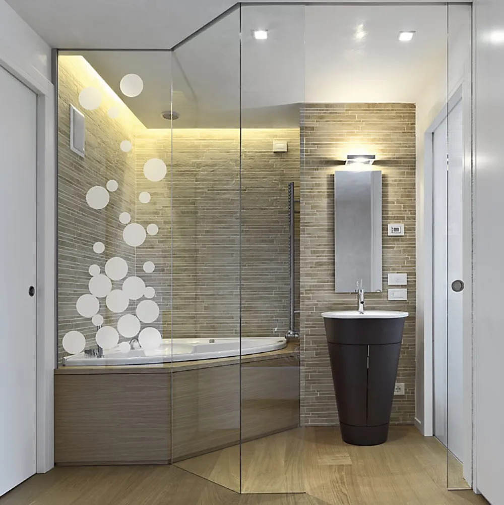Ambiance Sticker Film Occultant Pour Vitrage<Sticker porte de douche Petites bulles de savon 95 X 35 cm