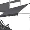Tectake Auvent Et Marquise<Store à pince sans perçage avec Manivelle Réglable en hauteur 211 - 304 cm noir/gris