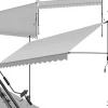 Tectake Auvent Et Marquise<Store à pince sans perçage en polyester 400 x 180 cm gris clair