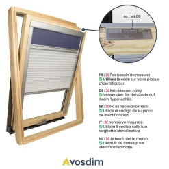 Avosdim Store De Fenêtre De Toit<Store Duo compatible fenêtre de toit VELUX pour dimension M06, 14, 306 - Gris anthracite