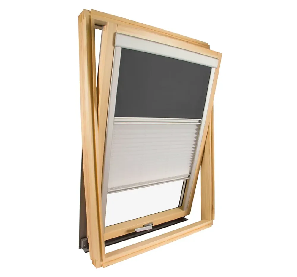 Avosdim Store De Fenêtre De Toit<Store Duo compatible fenêtre de toit VELUX pour dimension UK04 - Gris anthracite