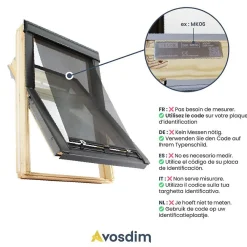 Avosdim Store Extérieur compatible fenêtre de toit VELUX pour dimension 9, C01, C02, 6, C04, CK02, CK04- Store De Fenêtre De Toit