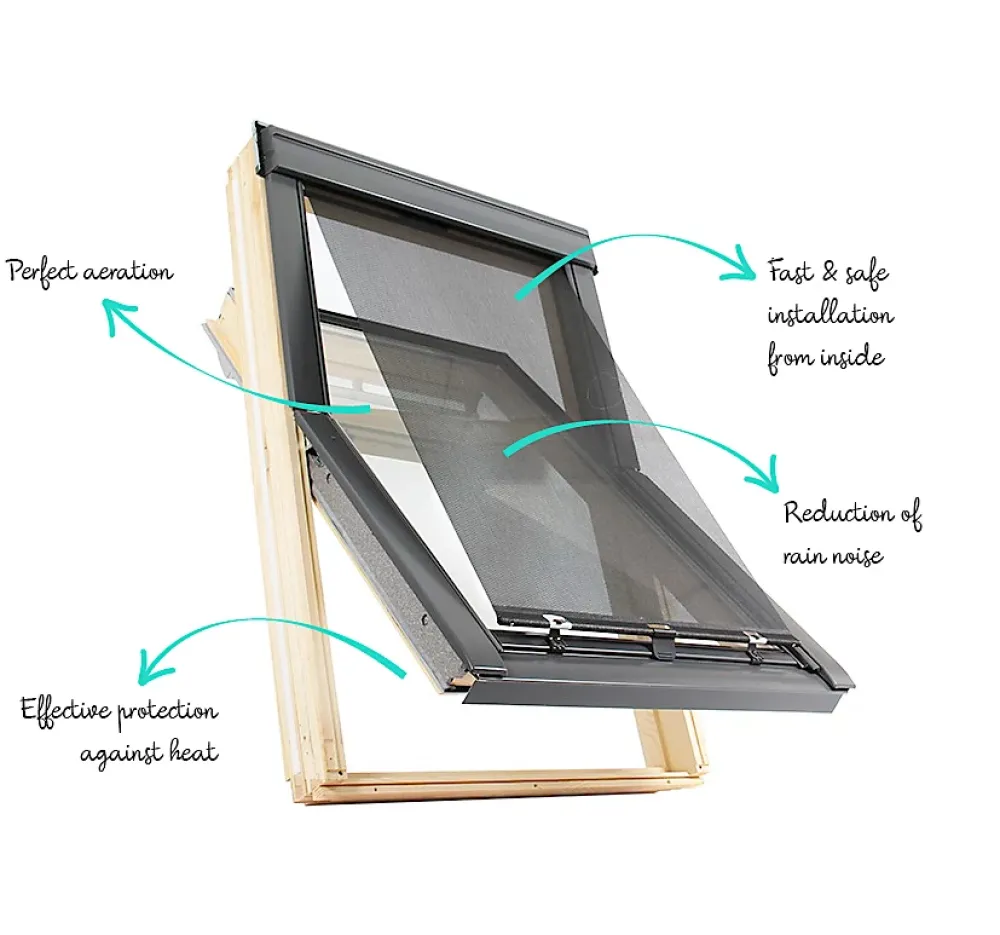 Avosdim Store De Fenêtre De Toit<Store Extérieur compatible fenêtre de toit VELUX pour dimension 4, 606, S06, 10, 608, S08, SK06, SK08