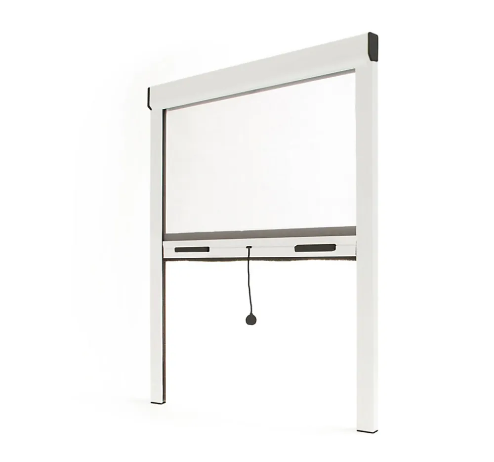 Avosdim Store Moustiquaire ALU recoupable - L125 x H160cm - Blanc- Moustiquaire Pour Fenêtre