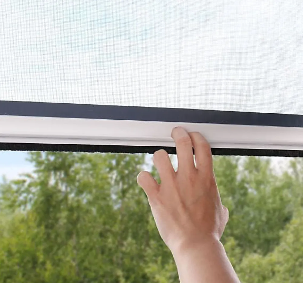 Avosdim Store Moustiquaire PVC recoupable - L100 x H160cm - Blanc- Moustiquaire Pour Fenêtre