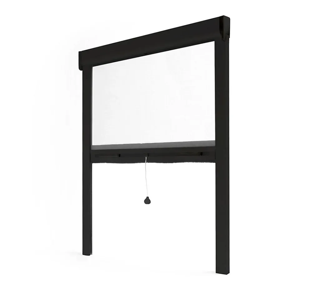 Avosdim Store Moustiquaire Recoupable LUXE - L125 x H220cm - Noir RAL9011- Moustiquaire Pour Fenêtre