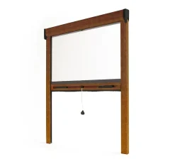 Avosdim Moustiquaire Pour Fenêtre<Store Moustiquaire Recoupable LUXE - L150 x H160cm - Chêne Dôré