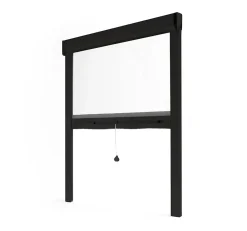 Avosdim Store Moustiquaire Recoupable LUXE - L150 x H220cm - Noir RAL9011- Moustiquaire Pour Fenêtre
