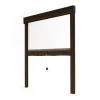 Avosdim Store Moustiquaire Recoupable LUXE - L80 x H100cm - Marron RAL 8014- Moustiquaire Pour Fenêtre