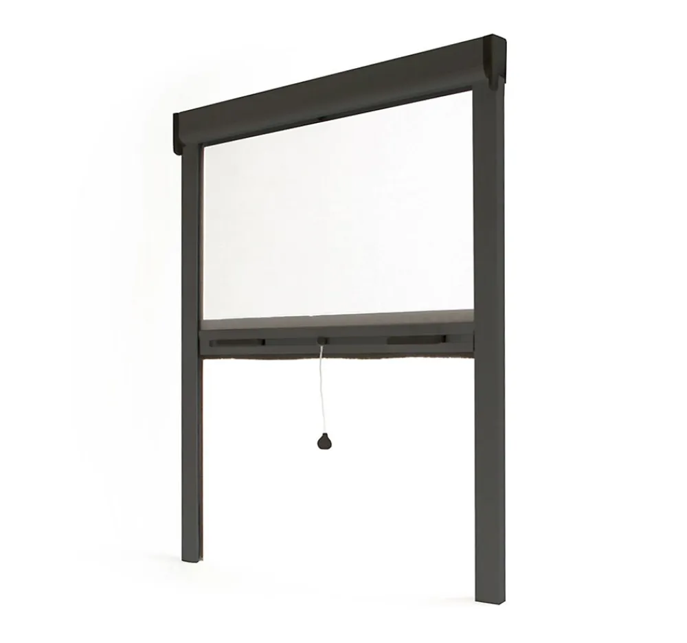 Avosdim Moustiquaire Pour Fenêtre<Store Moustiquaire Recoupable LUXE - L125 x H160cm - Gris RAL 7016