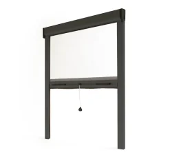 Avosdim Store Moustiquaire Recoupable LUXE - L80 x H100cm - Gris RAL 7016- Moustiquaire Pour Fenêtre