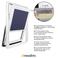 Avosdim Store De Fenêtre De Toit<Store occultant compatible fenêtre de toit VELUX pour dimension MK08 - Blanc