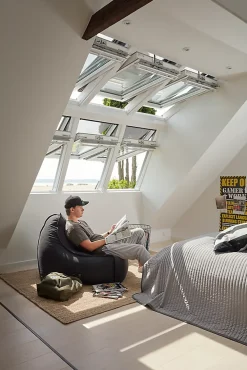 Velux Store pare-soleil extérieur fenêtre de toit MHL 5060 CK00 gris- Store De Fenêtre De Toit