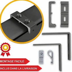 Bb Loisir Store Vertical 160x250cm extensible avec manivelle intérieur et extérieur balcon et terre- Auvent Et Marquise