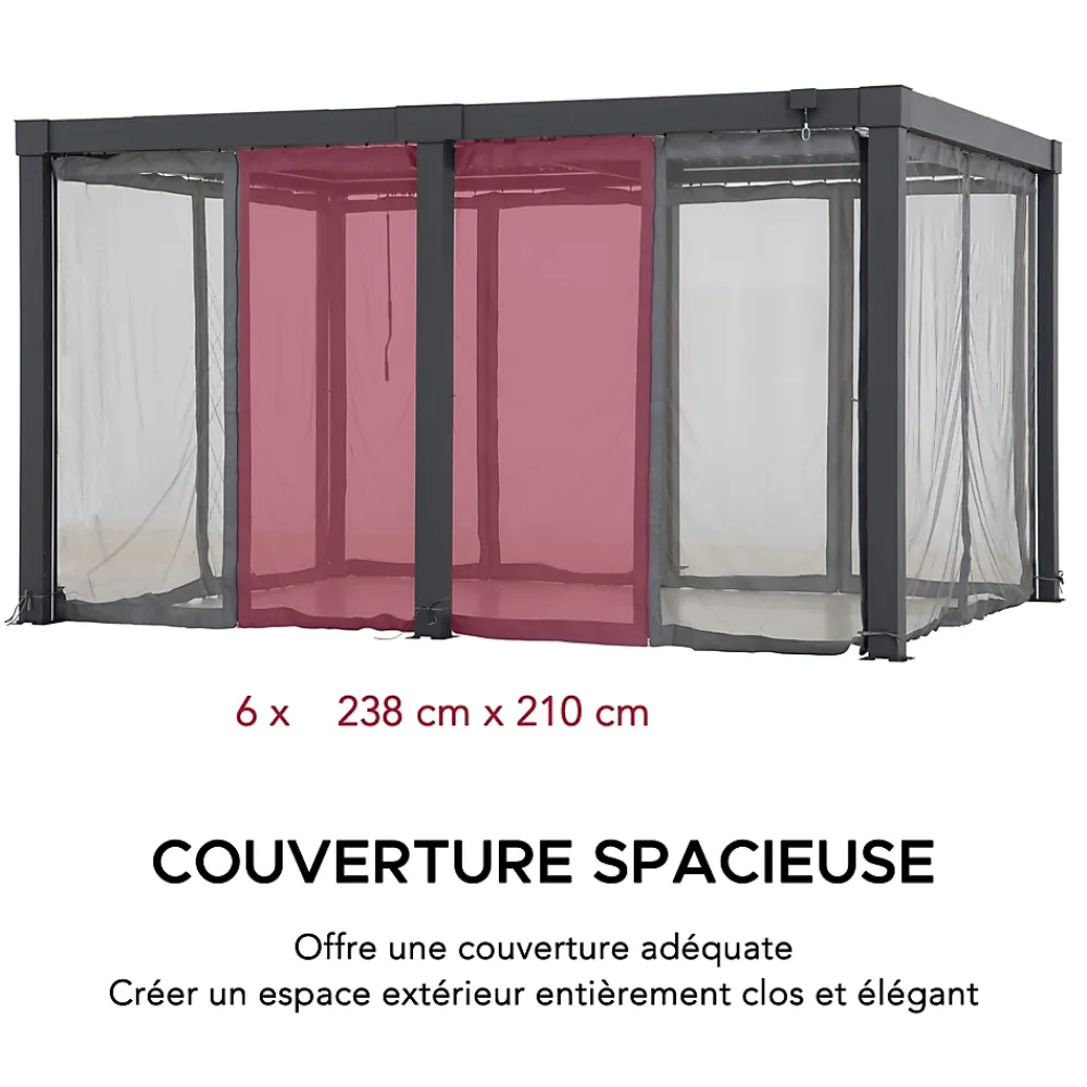 Sunjoy Moustiquaire Pour Tonnelle Et Pergola<Filet pour Pergola Multi MATTERHORN 306cm x 406 cm