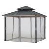 Sunjoy Moustiquaire Pour Tonnelle Et Pergola<Filet pour tonnelle en bois de cèdre 300cm x 300cm