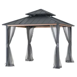 Sunjoy Moustiquaire Pour Tonnelle Et Pergola<Filet pour tonnelle en bois de cèdre 300cm x 300cm