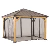 Sunjoy Filet pour tonnelle en bois de cèdre 336cm x 336cm- Moustiquaire Pour Tonnelle Et Pergola