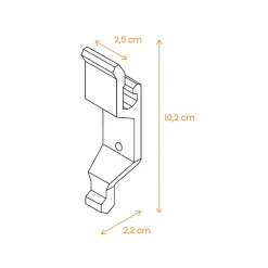 Tirard Support de poignée, Espagnolette, Blanc, Composite, 2 vantaux, pour Volet battant- Volet Battant