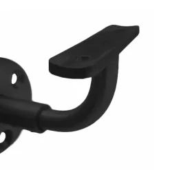 Fortia Support mural de rampe d’escalier ajustable acier noir- Accessoire D'Escalier