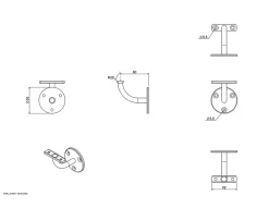 Fortia Accessoire D'Escalier<Support mural de rampe d’escalier acier blanc