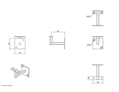 Fortia Accessoire D'Escalier<Support mural de rampe d’escalier acier inoxydable