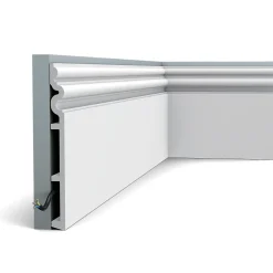 Orac Decor Plinthe Pour Parquet Et Stratifié<SX193 AUTOIRE Plinthe - 25x2,2x200cm (h x p x L) - plinthe décorative polymère Pack 2 pièces