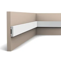 Orac Decor Plinthe Pour Parquet Et Stratifié<SX162 Moulure multifonctionnelle Axxent - 4x1x200cm (h x p x l) - plinthe décorative Carton 8 pièces / RAL9003