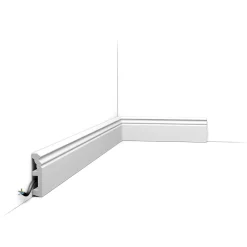 Orac Decor Plinthe Pour Parquet Et Stratifié<SX195 Plinthe -8 x 1,9 x200cm (h x p x L) - plinthe décorative polymère Carton 8 pièces