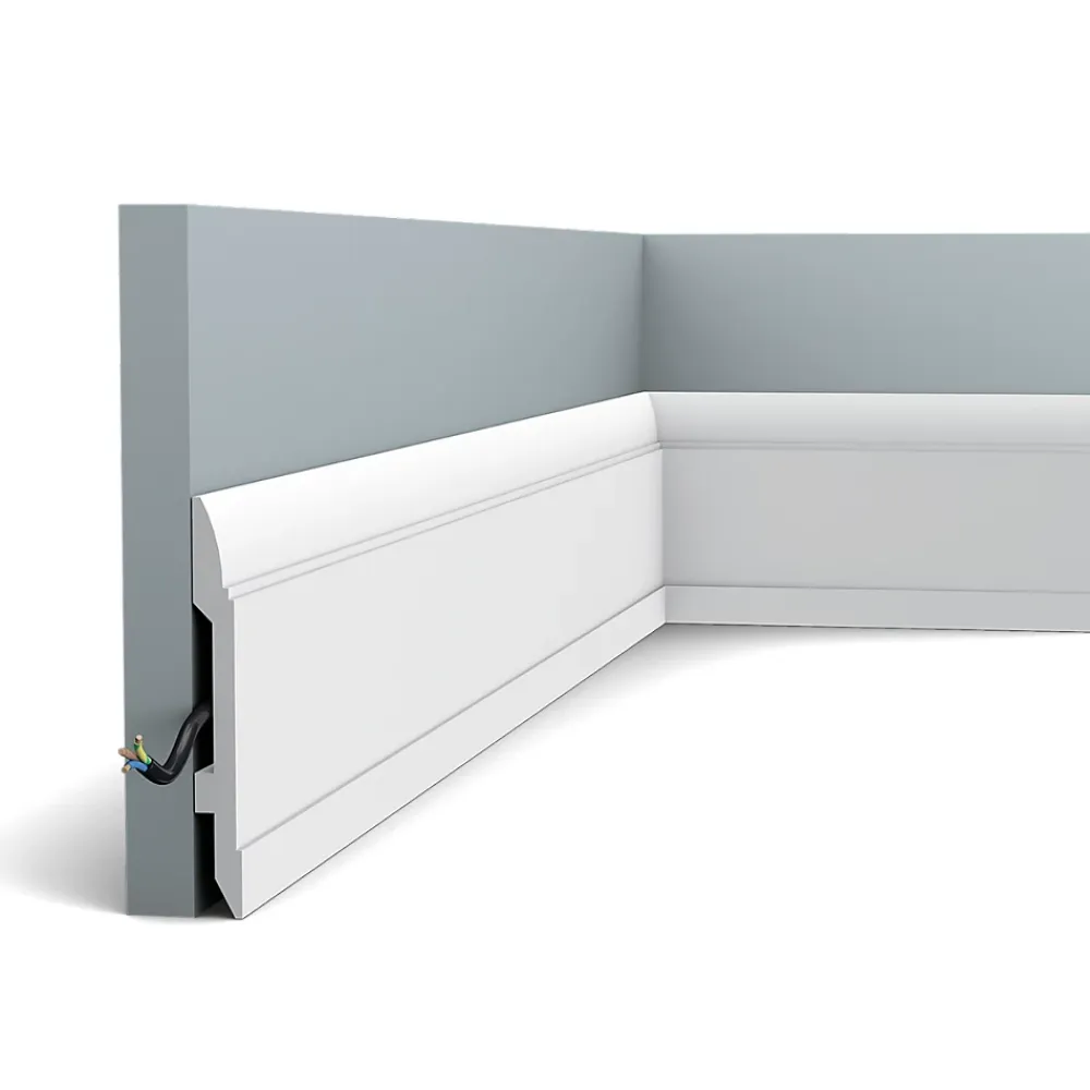 Orac Decor SX104 Plinthe - 15x1,5x200cm (h x p x L) - plinthe décorative polymère Carton 8 pièces- Plinthe Pour Parquet Et Stratifié